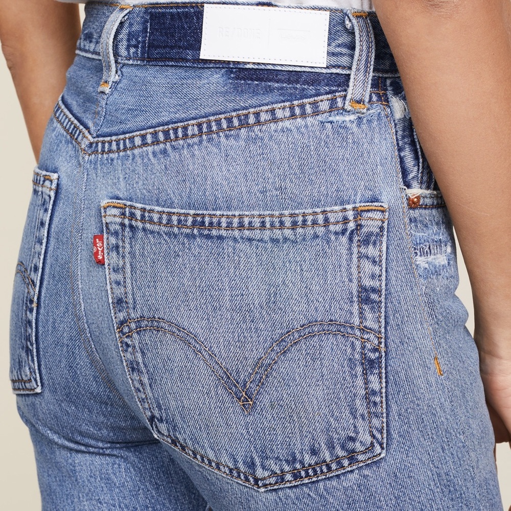 Re/Done high rise ankle crop skinny